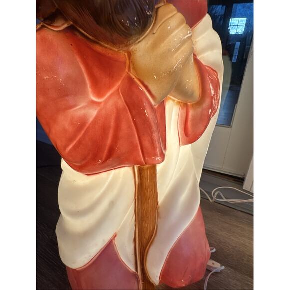 Vintage General Foam Christmas Blow Mold 3 Piece 27" Joseph Mary and Baby Jesus - Picture 8 of 13